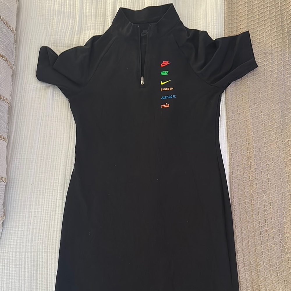 Nike Black Bodycon Dress with Colorful Logo